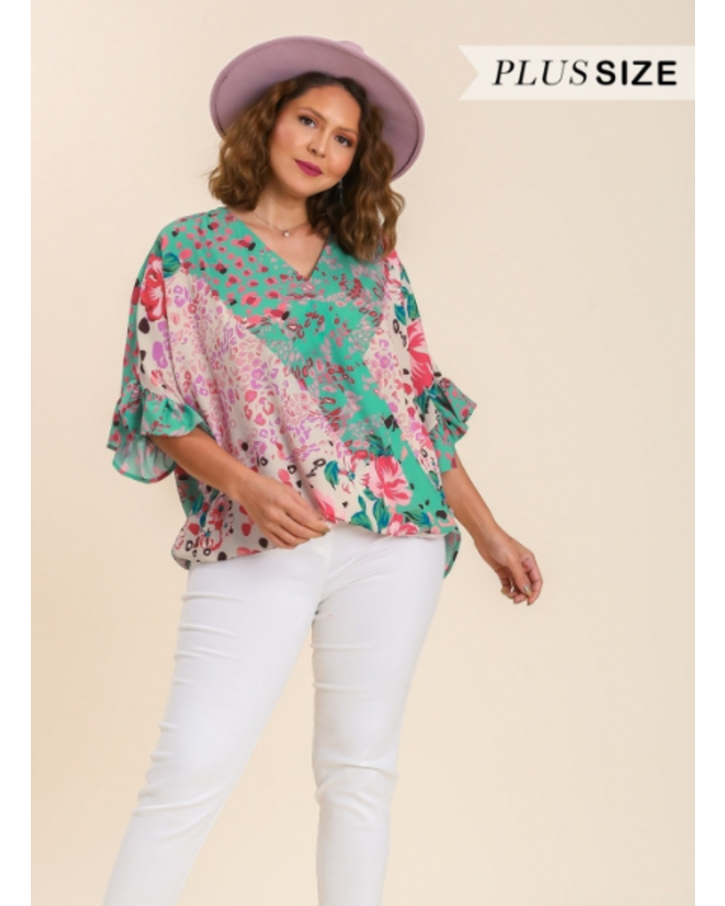 Tropical Animal Crossover Top