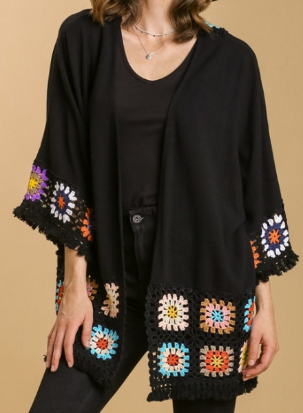 Crochet Long Sleeve Kimono