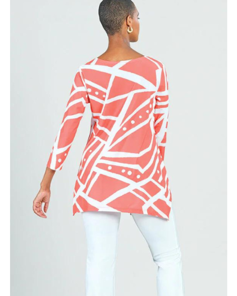 Abstract Split Hem Top