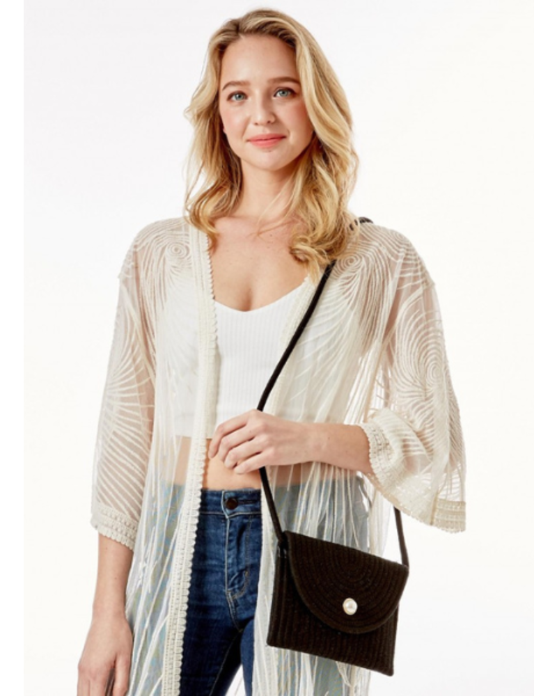 Knit Crossbody with Pearl