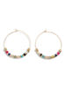 Dainty Beaded Hoops