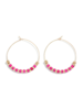 Dainty Beaded Hoops