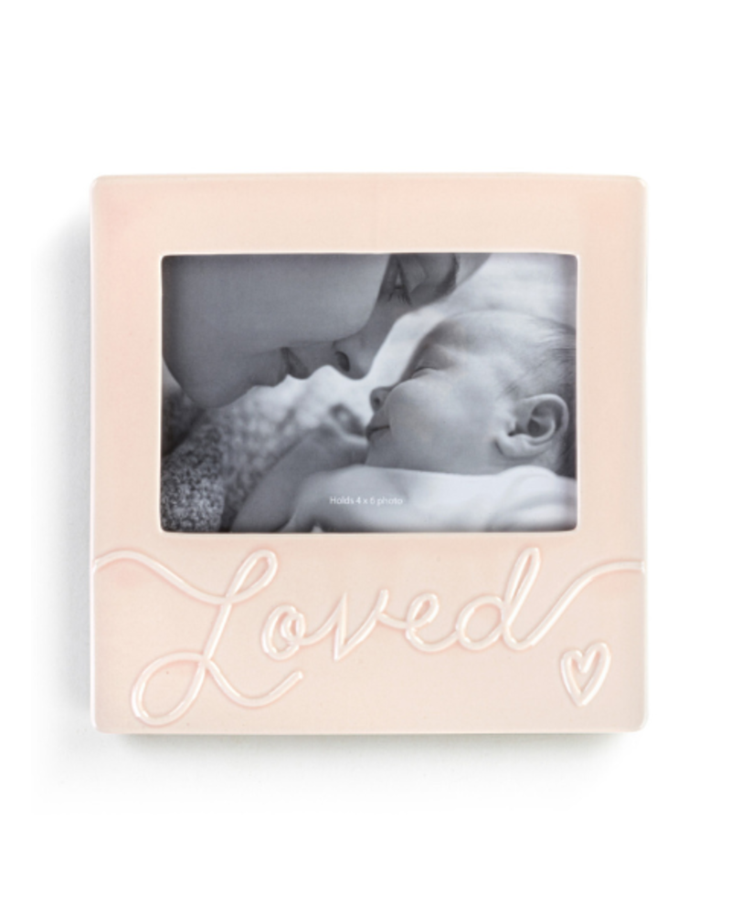 "Loved" Stoneware Picture Frame