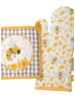 Floral Bee Pot Holder Set