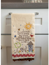 Embroidered Cat/Dog Hand Towel