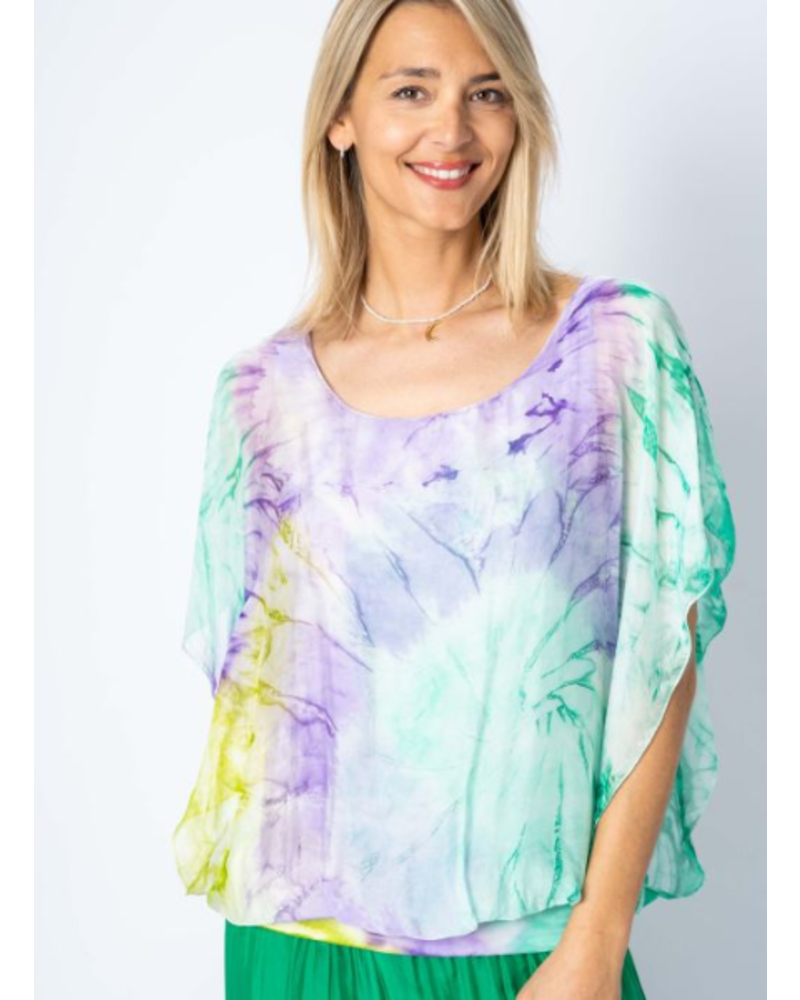 Tie Dye Silk Blouse - Trader Rick's for the artful woman