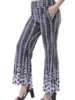 Travel Friendly Daisy Print Flared Pants