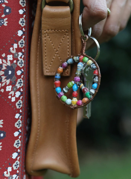 Paper Bead Keychains