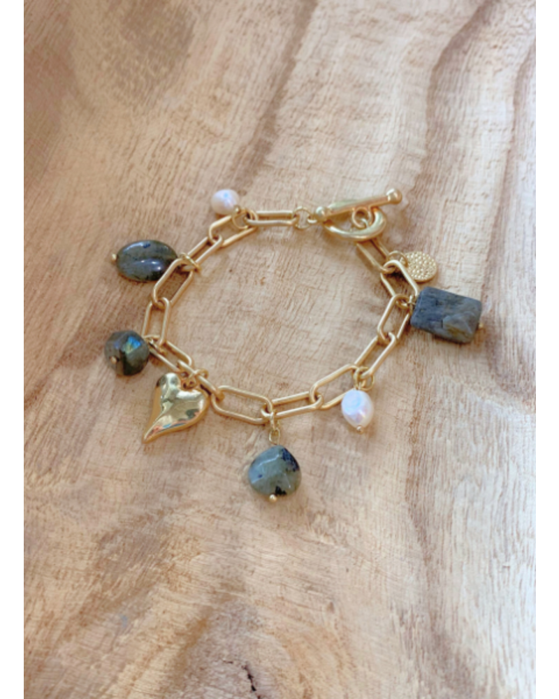 Labradorite Charm Bracelet