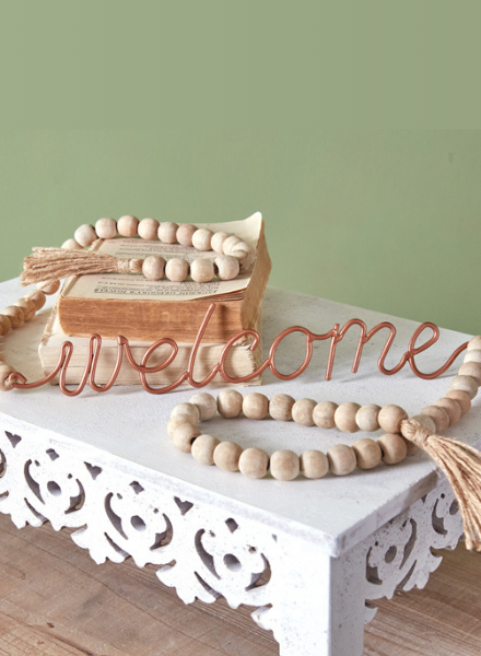 Welcome Sign Beaded Garland