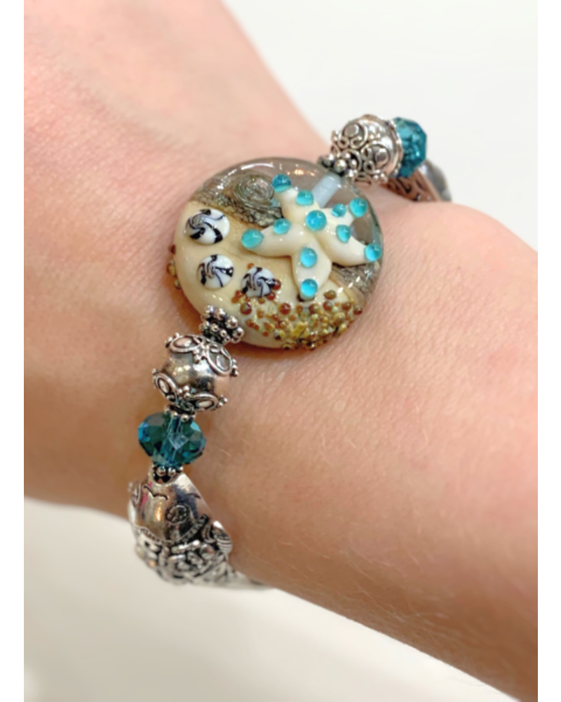 Out Of The Fire Starfish Lampglass Bracelet