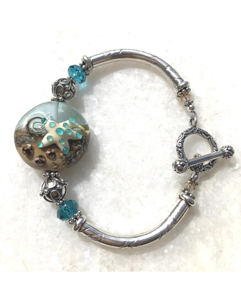 Out Of The Fire Starfish Lampglass Bracelet