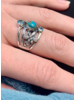 Turquoise Butterfly Sterling Silver Ring