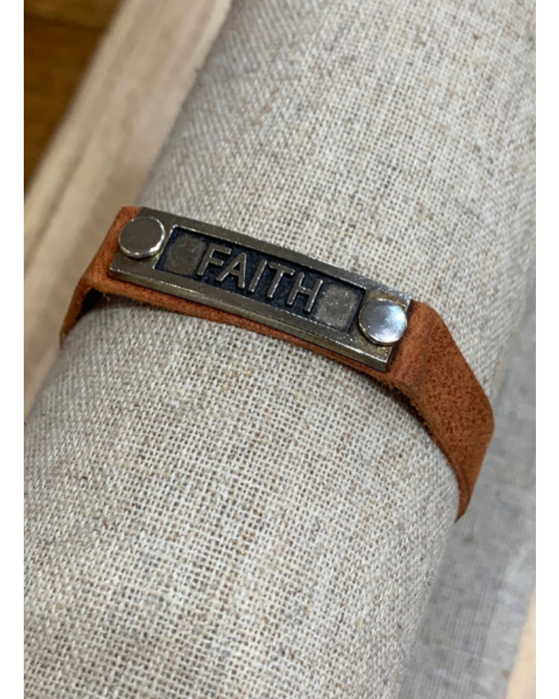 Faith Leather Bracelet