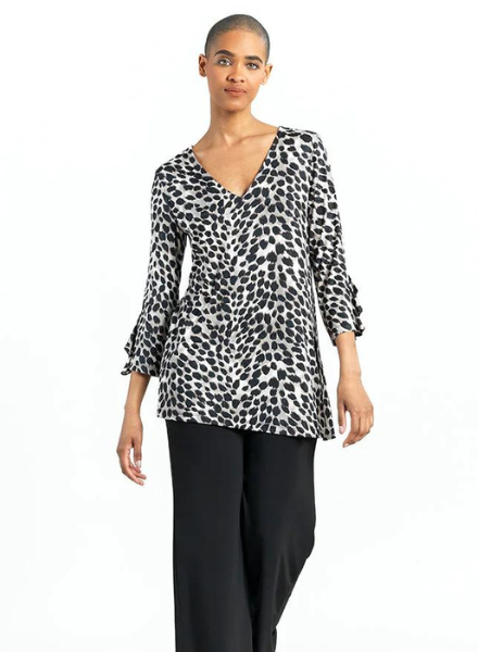 Cheetah Print V-Neck Tunic