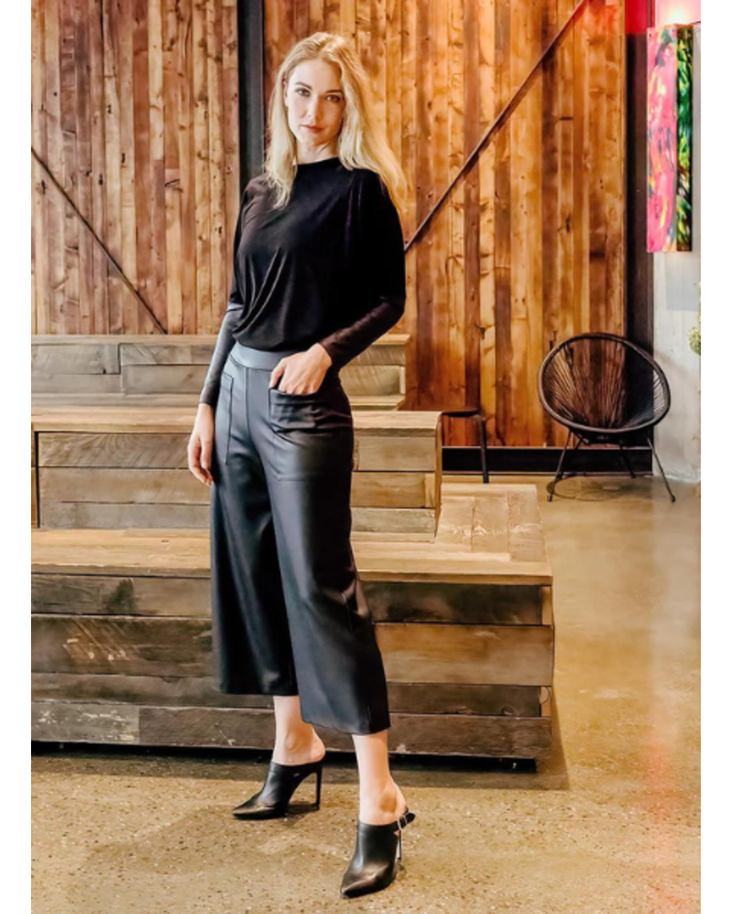 Liquid Leather Front Pocket Gaucho Pants - Trader Rick's for the