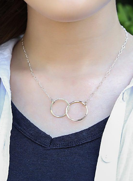 Large Interlocking Rings Necklace