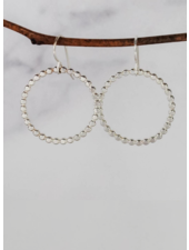 Sterling Silver Circle Drop Earrings