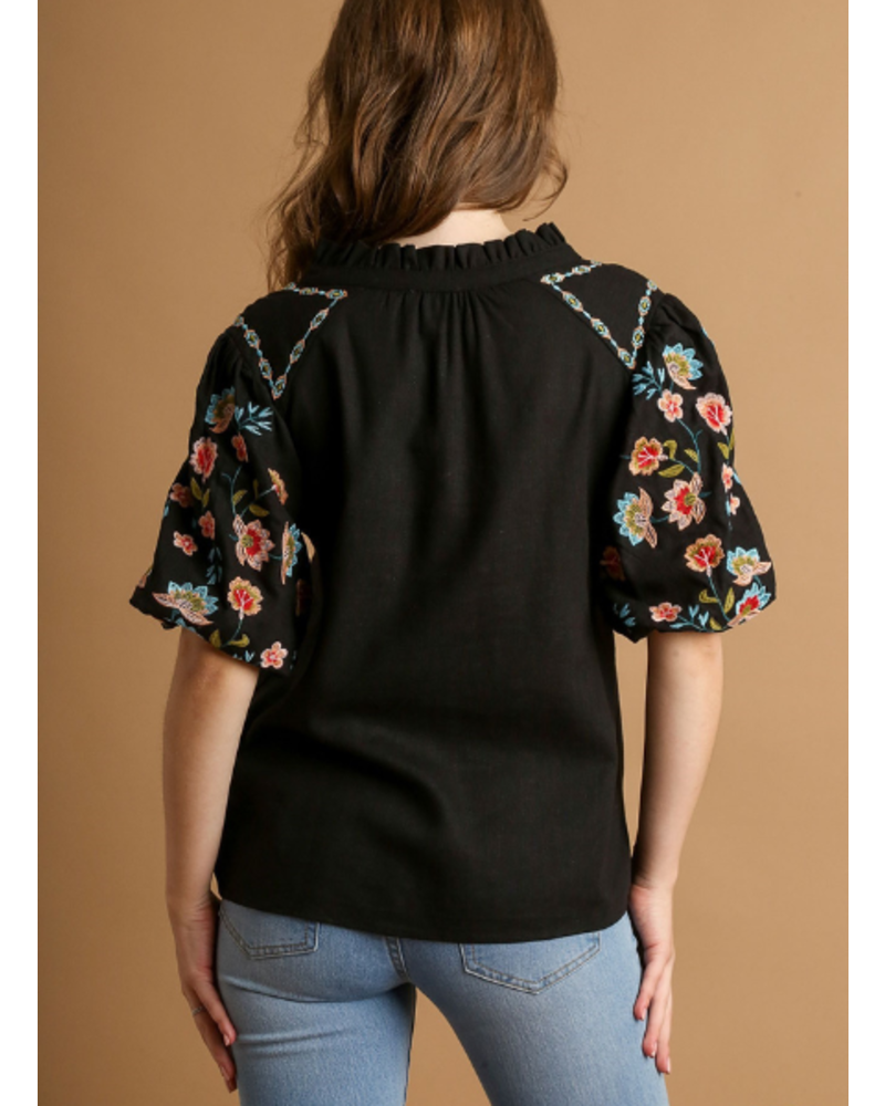 Embroidered Boxy Top