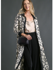 Satin Giraffe Print Duster