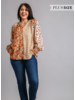 Mixed Florals Sheer Plus Size Top