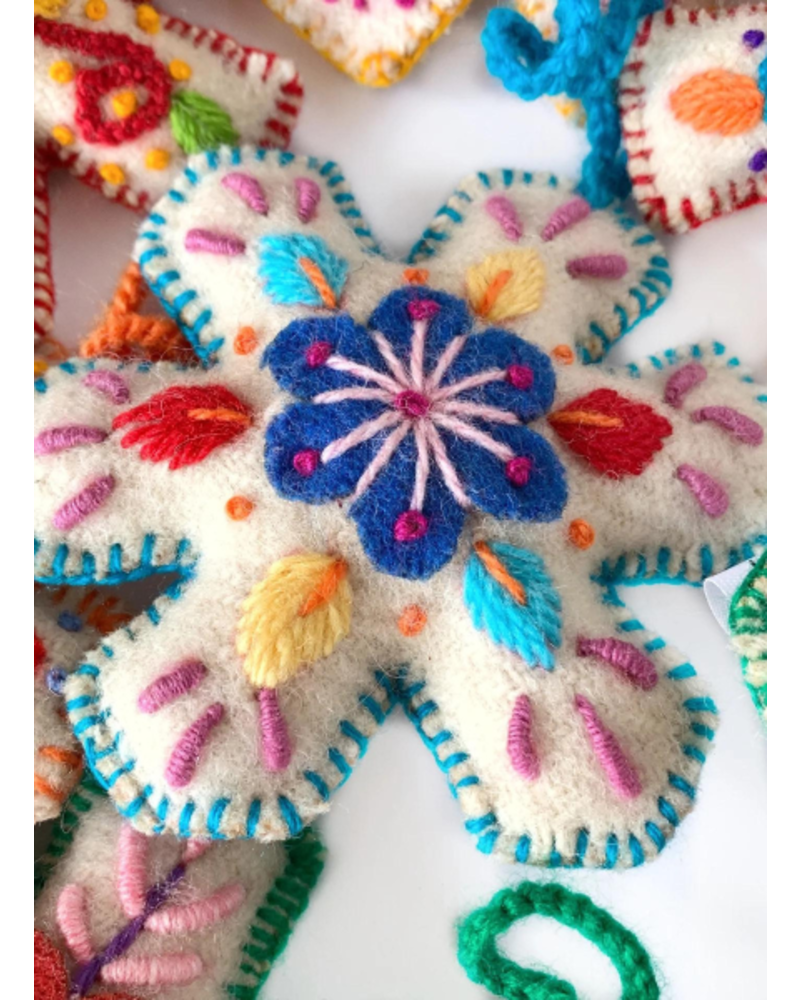 Wool Embroidered Ornaments