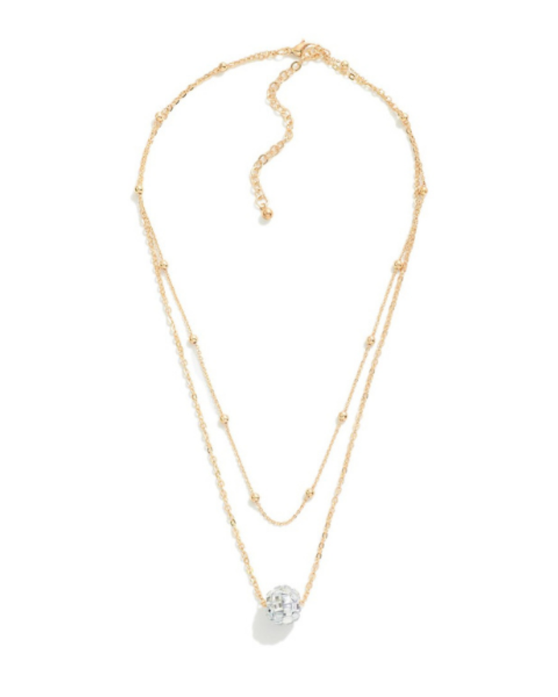 Disco Ball Dainty Layered Necklace