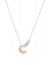 Two Tone Moon Necklace