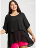 Breezy Cuffed Sleeve Layered Tunic