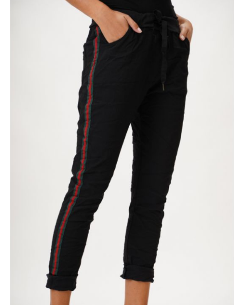 Red and Green Stripe Jeggings - Trader Rick's for the artful woman