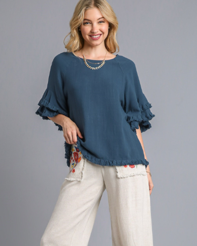 double-ruffle-sleeve-frayed- double-ruffle-sleeve-frayed-