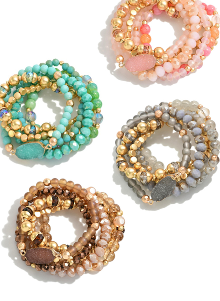 Set of 6 Beaded Bracelets