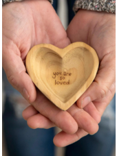 Wood Heart Trinket Dish