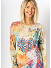 "Love" Graffiti Italian Sweater