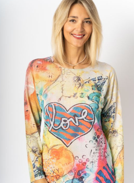 "Love" Graffiti Italian Sweater