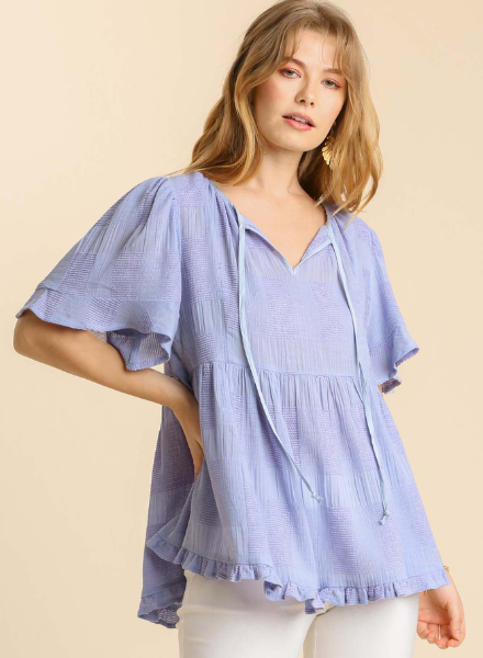 Flutter Sleeve Babydoll Top