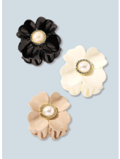 Flower Hair Clip with Pearl