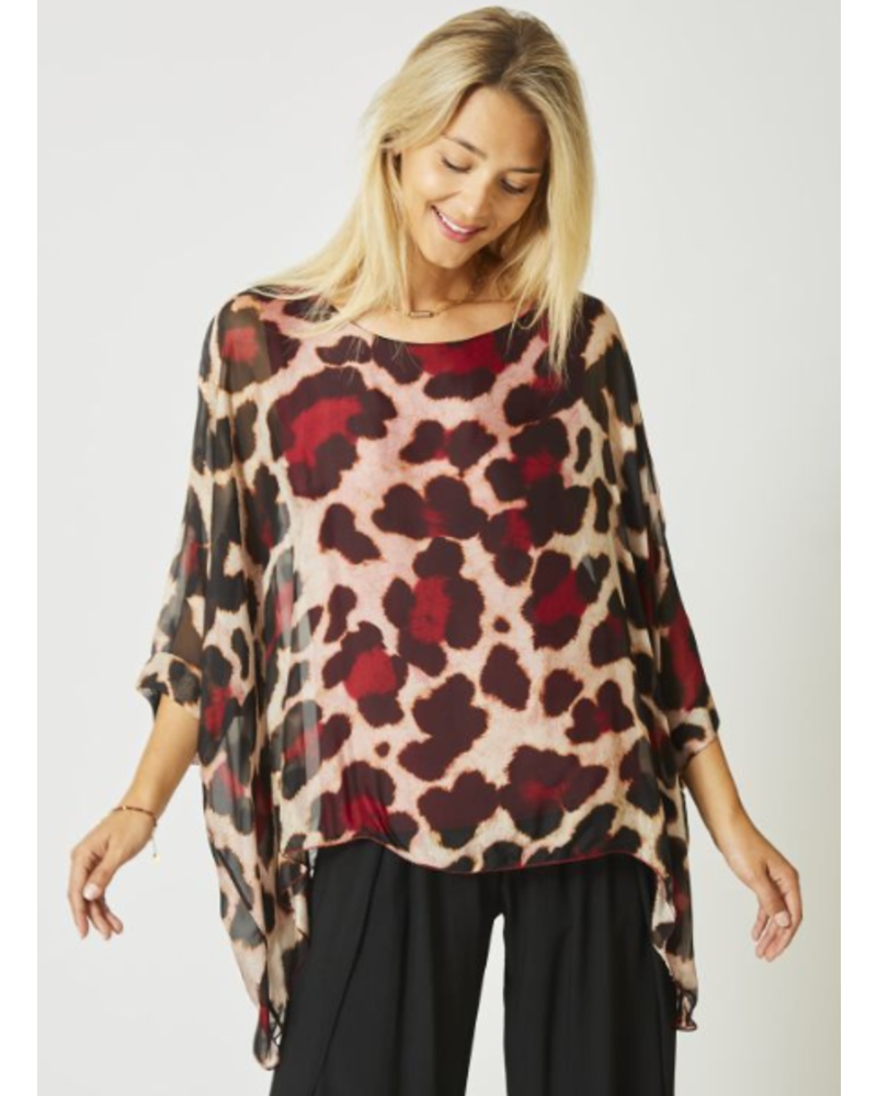 Cheetah Print Silk Top