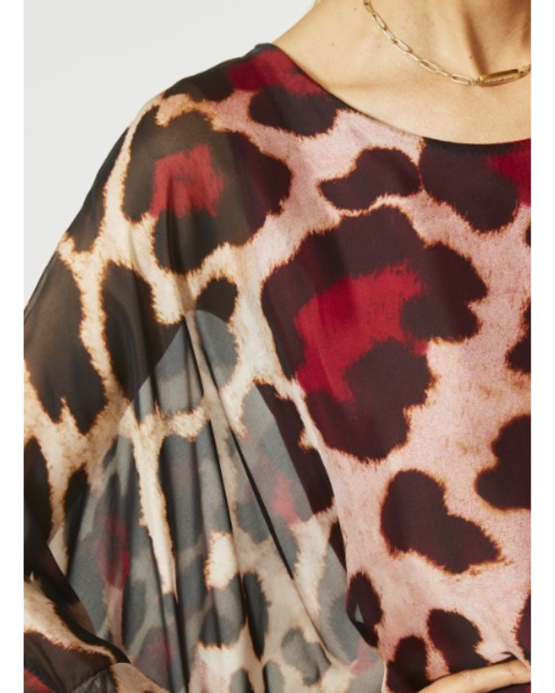 Cheetah Print Silk Top