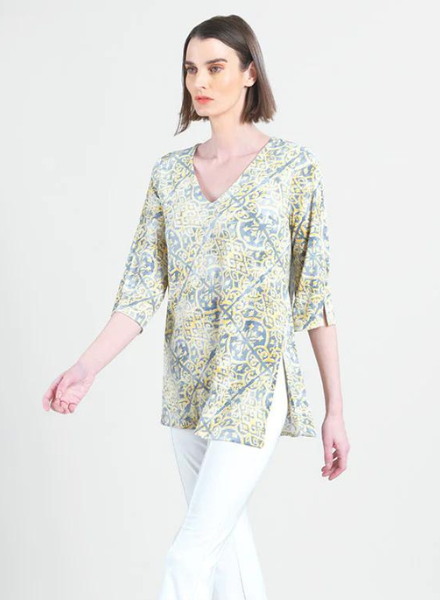 Mosaic Print V-Neck Tunic