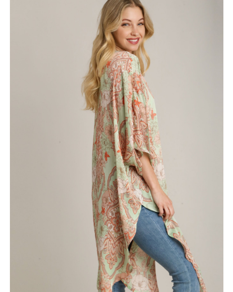 Floral Satin Feel Duster