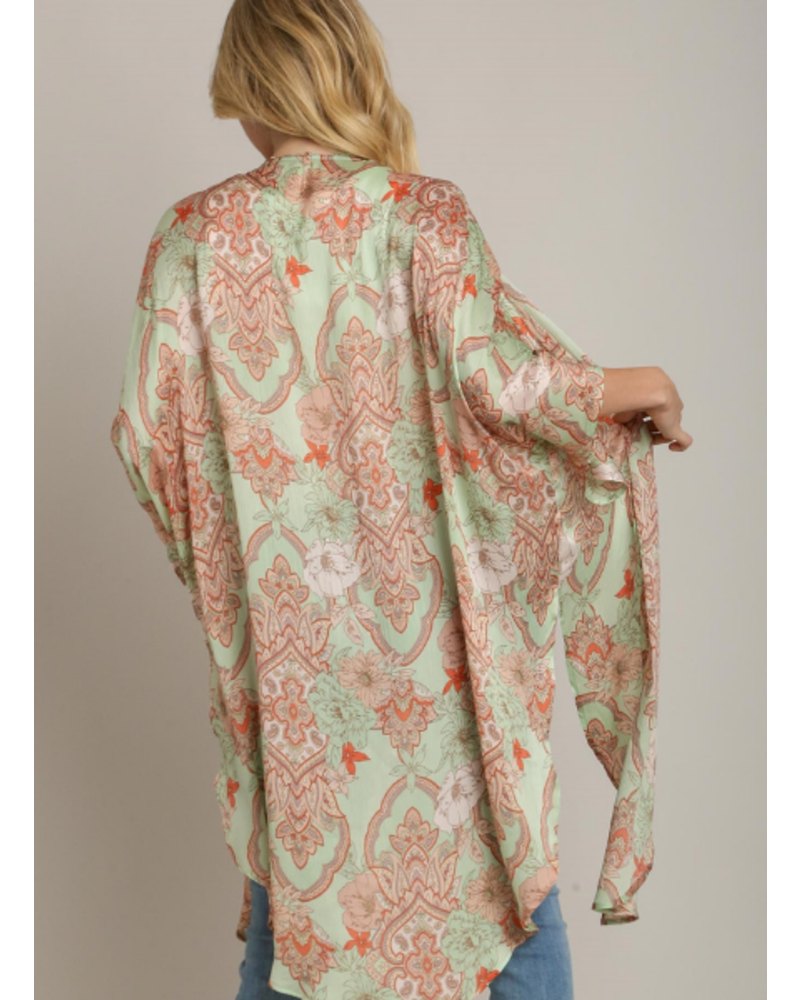 Floral Satin Feel Duster