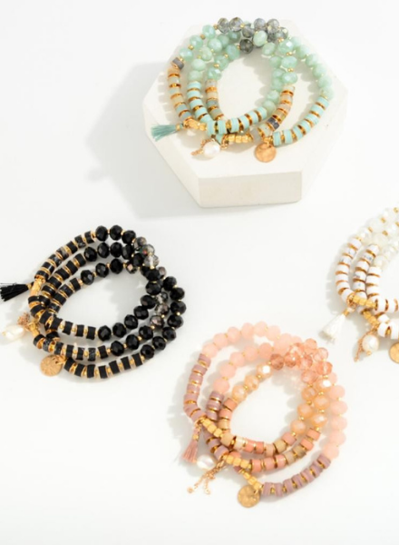Set of 3 Stretchy Beaded Bracelets