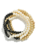 Pearl and Gold Bead Stretchy Bracelets