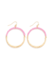 Wood Bead Circle Earrings