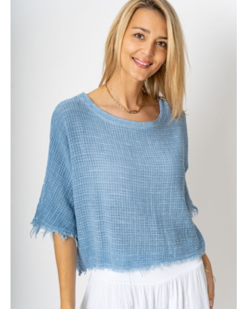 Cotton and Linen Cropped Top