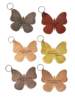 Butterfly Leather Keychain