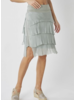 Silk Ruffle Short Skirt