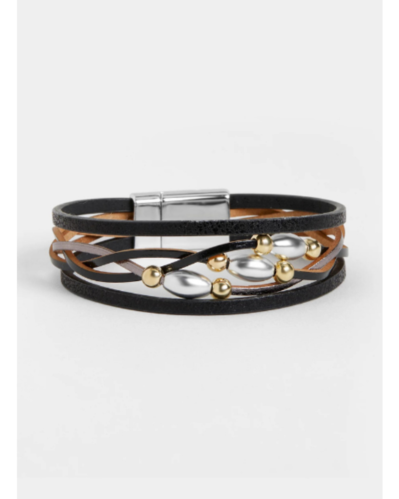 Braided Vegan Leather Magnetic Bracelet