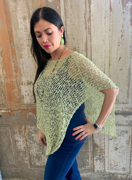 Popcorn Knit Poncho